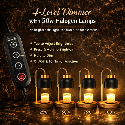 luxury candle warmer lamp - flameless & dimmable