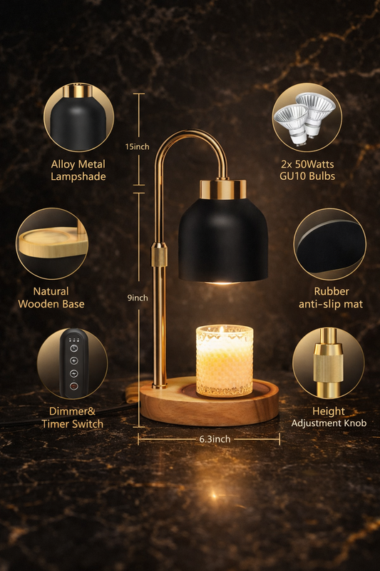 luxury candle warmer lamp - flameless & dimmable